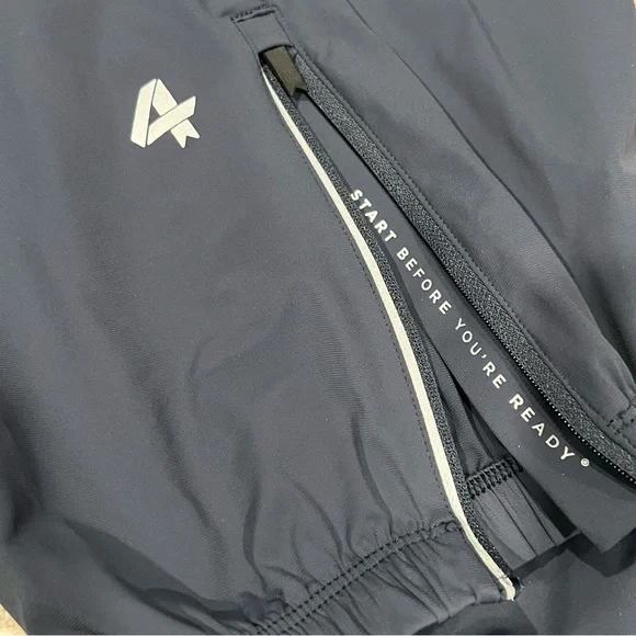 Men’s Navy Blue Four Laps Silky Active Pants Joggers Track Pants Large Elastic - Picture 6 of 7